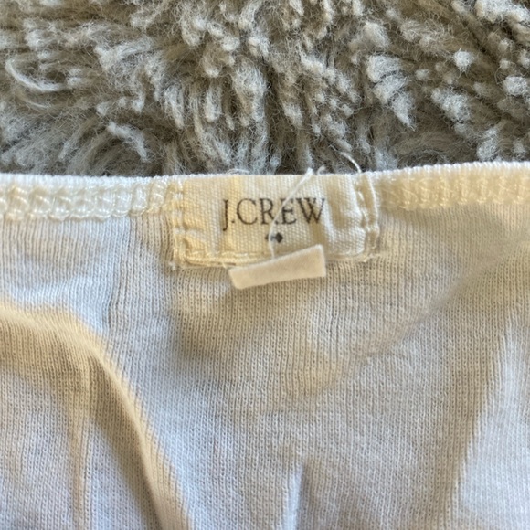White j. crew tank top with a ruffle embellishment. - Picture 2 of 2